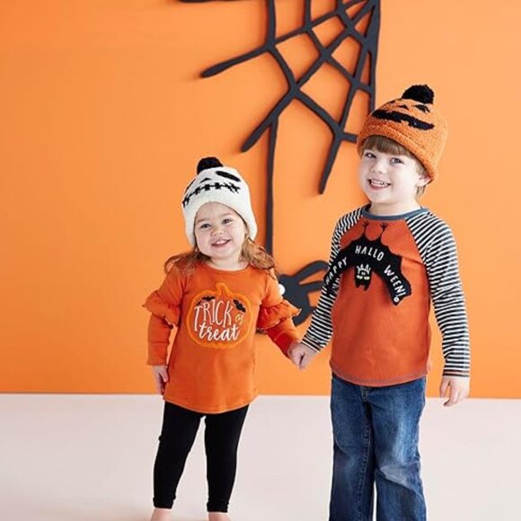 Mud Pie Girls' Orange Halloween Tunic - 12-18 Months "Trick or Treat" - NWT - Picture 1 of 5